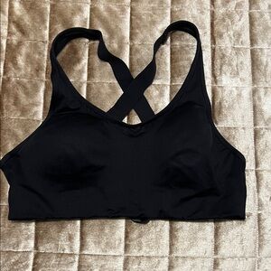 PINK Victoria's Secret Black Crisscross Back Sports Bralette